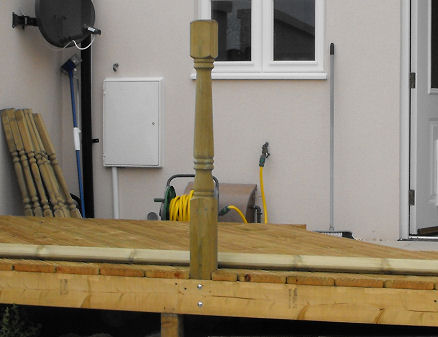 Mounting the newel posts