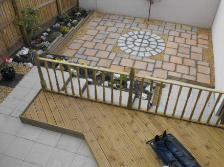 Top view of the deck and patio